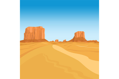 Mountains desert landscape background