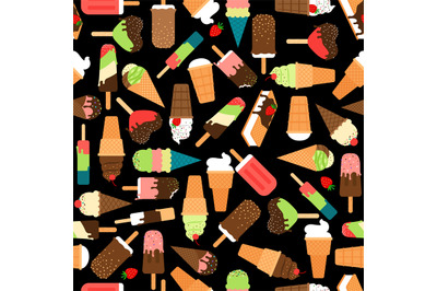 Ice cream seamless pattern