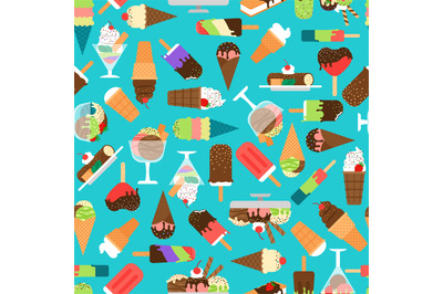 Ice cream and sweets Birthday background