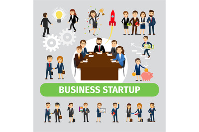 Business people group icons