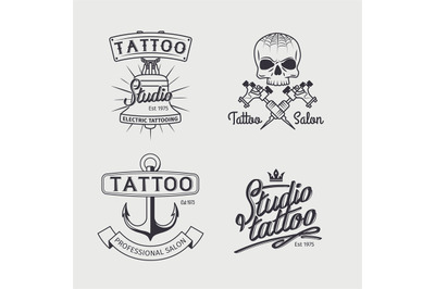 Tattoo studio logo templates