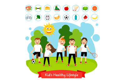 Sport children summer activity