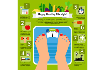 Weight loss scale concept