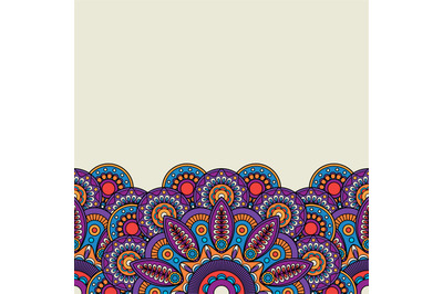 Ornate Indian hand drawn border