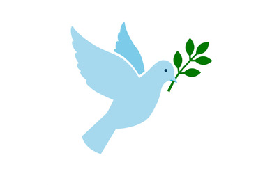 Bird peace symbol vector