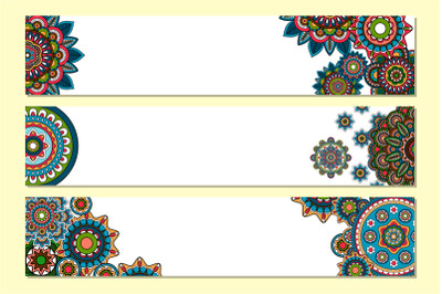 Horizontal mandalas headers for website