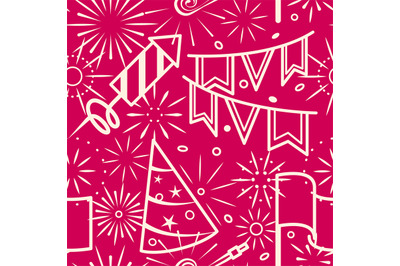 Pink party celebration seamless background