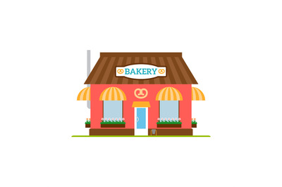 Bakery flat style icon isolated on white