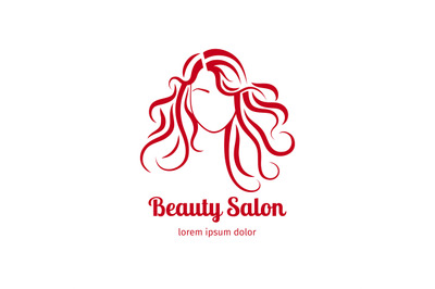 Beauty salon icon with girl