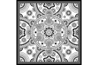 Black and white scarf design