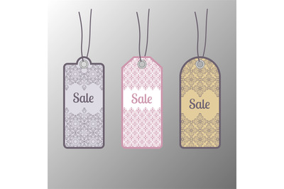 Price tags, label. Floral design