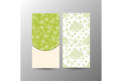 Vertical floral banner template