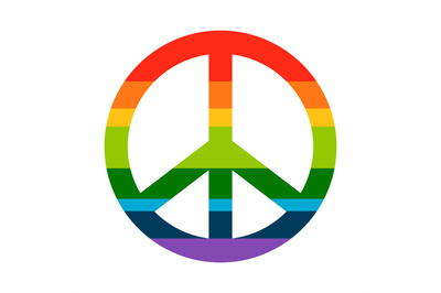 Brightness Rainbow peace symbol