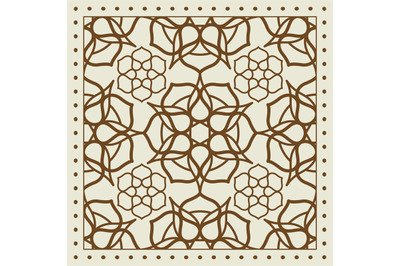 Beige scarf with geometric pattern design