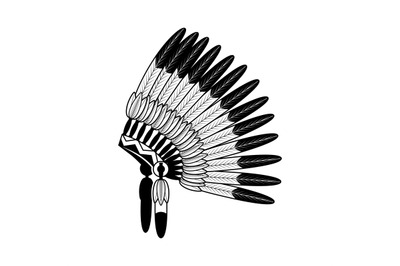 American Indian feathers war bonnet