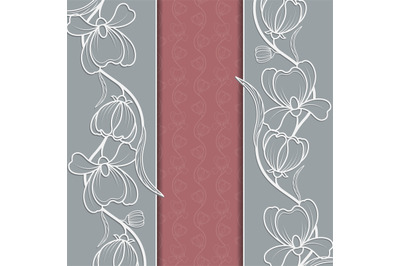 Floral invitation card template