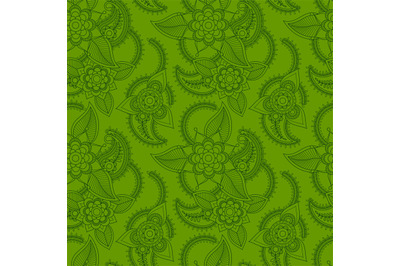 Green line art style pattern design