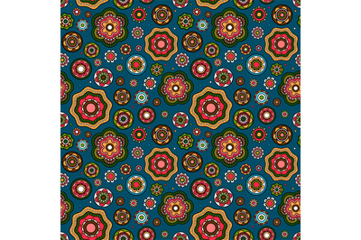 Mandala style flowers pattern