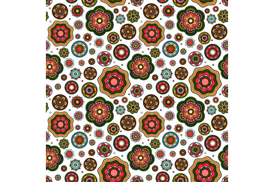 Mandala style flowers pattern