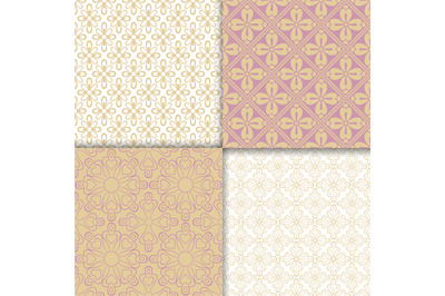 Romantic style light colors pattern set