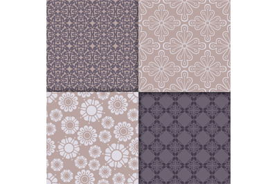 Violet and serenity geometric pattern set