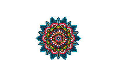 Decorative tribal mandala ornament rosette