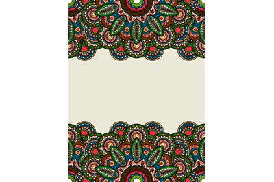 Boho hippie colored floral borders