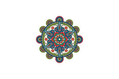 Decorative mandala ornament rosette