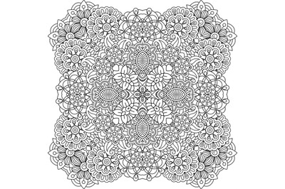 Beautiful colorless geometric patterns on white