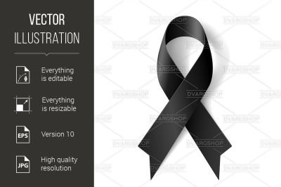 Black ribbon.