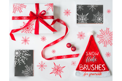 Snowflake brushes for Procreate