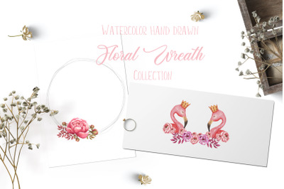 Watercolor wreath collection