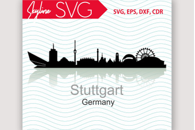 Stuttgart Skyline, Germany City Country in Europe Vector SVG