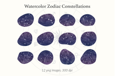 Zodiac Horoscope Stars Set