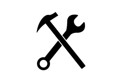 Hammer and wrench icon