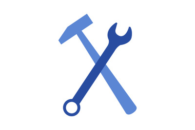 Hammer and wrench icon