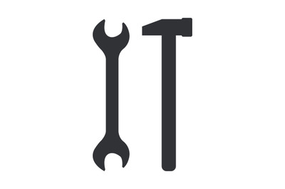 Hammer and wrench icon