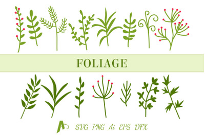 Download Leaf SVG file, Leaf Bundle, Foliage and Branches ...