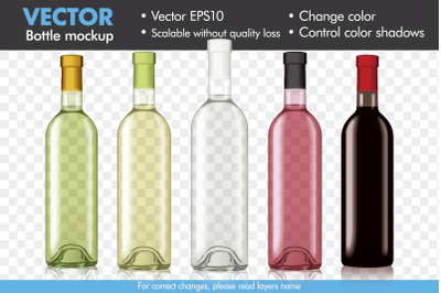 Vector Wine Bottles