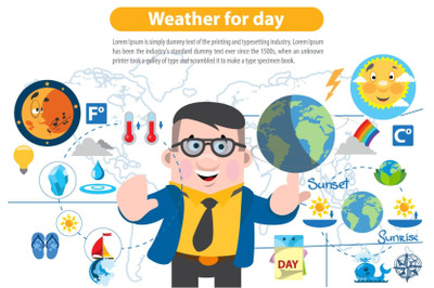 Weather for day - vector clipart