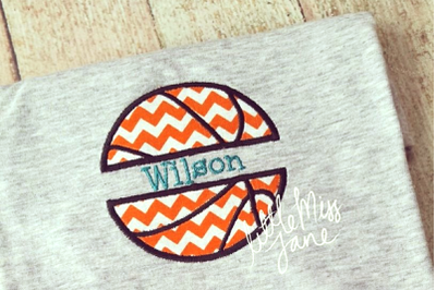 Basketball Split | Applique Embroidery