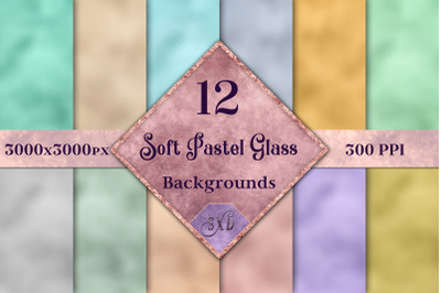 Soft Pastel Glass Backgrounds - 12 Image Textures Set