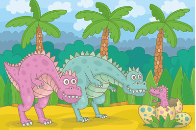 Dinosaur family