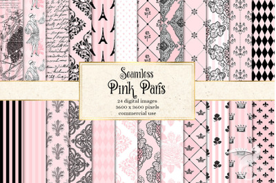 Pink Paris Digital Paper