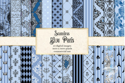 Blue Paris Digital Paper