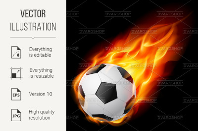 Soccer Ball on Fire