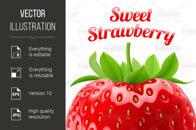 Poster sweet strawberries