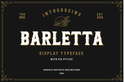 Barletta - Vintage Serif Font ( + Bonus )