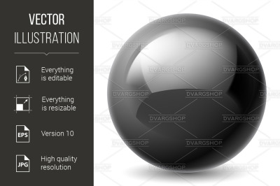 Black metallic ball