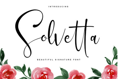 Solvetta - Signature Font